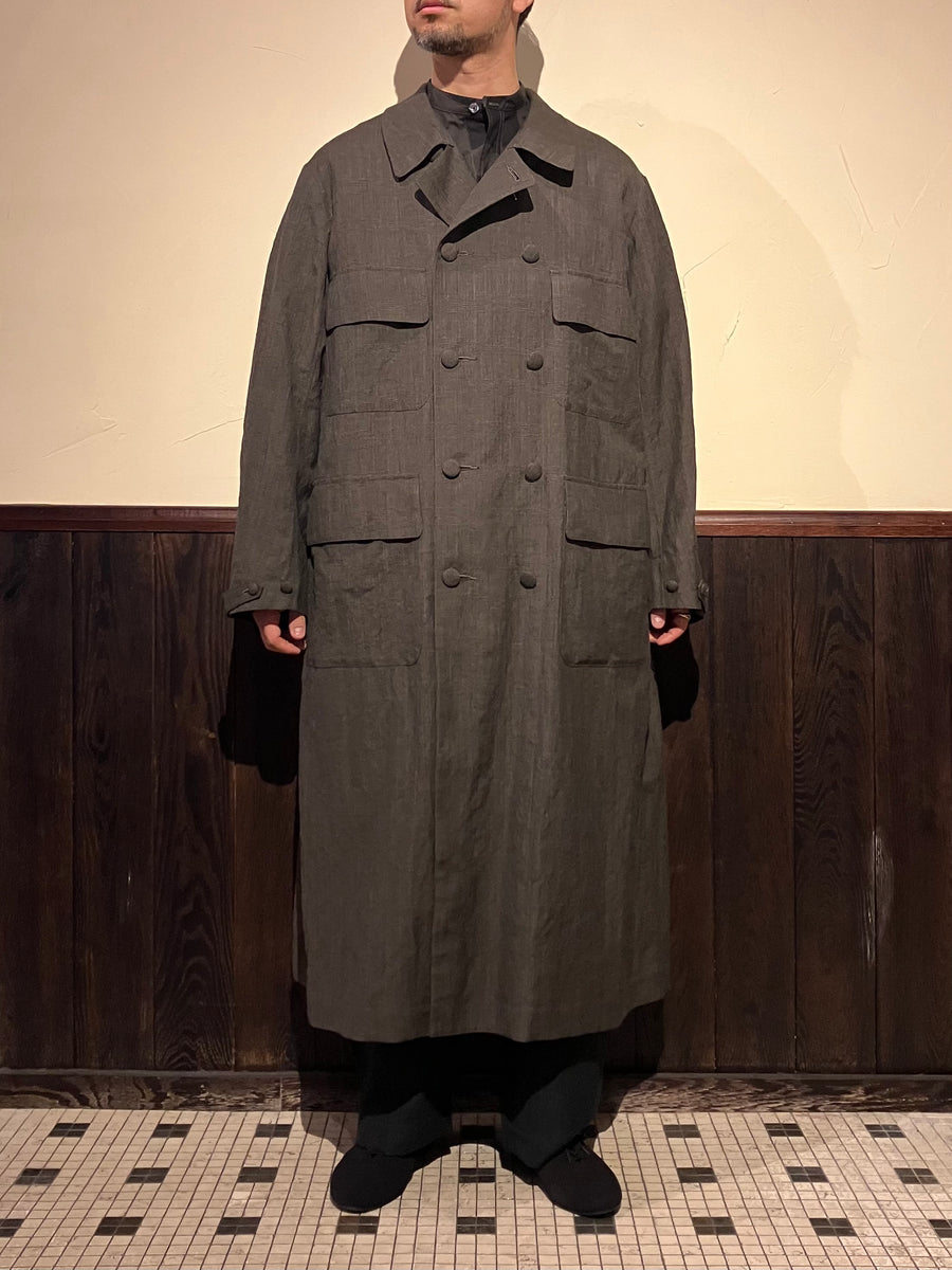 472522 ウールリネングレンチェック アトリエコート – HAVERSACK