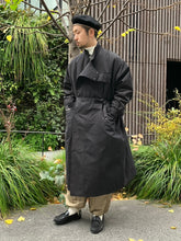 이미지를 갤러리 뷰어에 로드 , 472532 高密度シャンブレー スタンドカラーロングコート