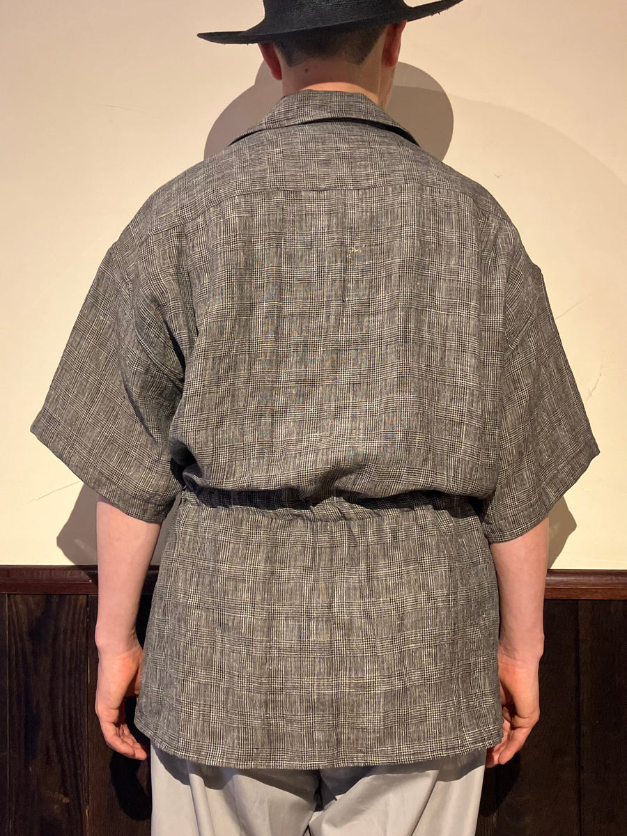 822605 リネングレンチェック 半袖サファリシャツ – HAVERSACK