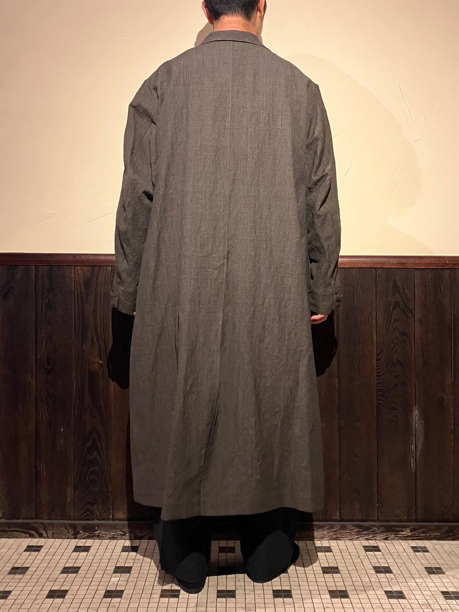 472522 ウールリネングレンチェック アトリエコート – HAVERSACK