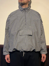 画像をギャラリービューアに読み込む, 872624 コットンシルクギンガムチェック スタンドカラーブルゾン