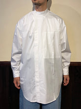 Load image into Gallery viewer, 422500 高密度80サテン バンドカラーシャツ