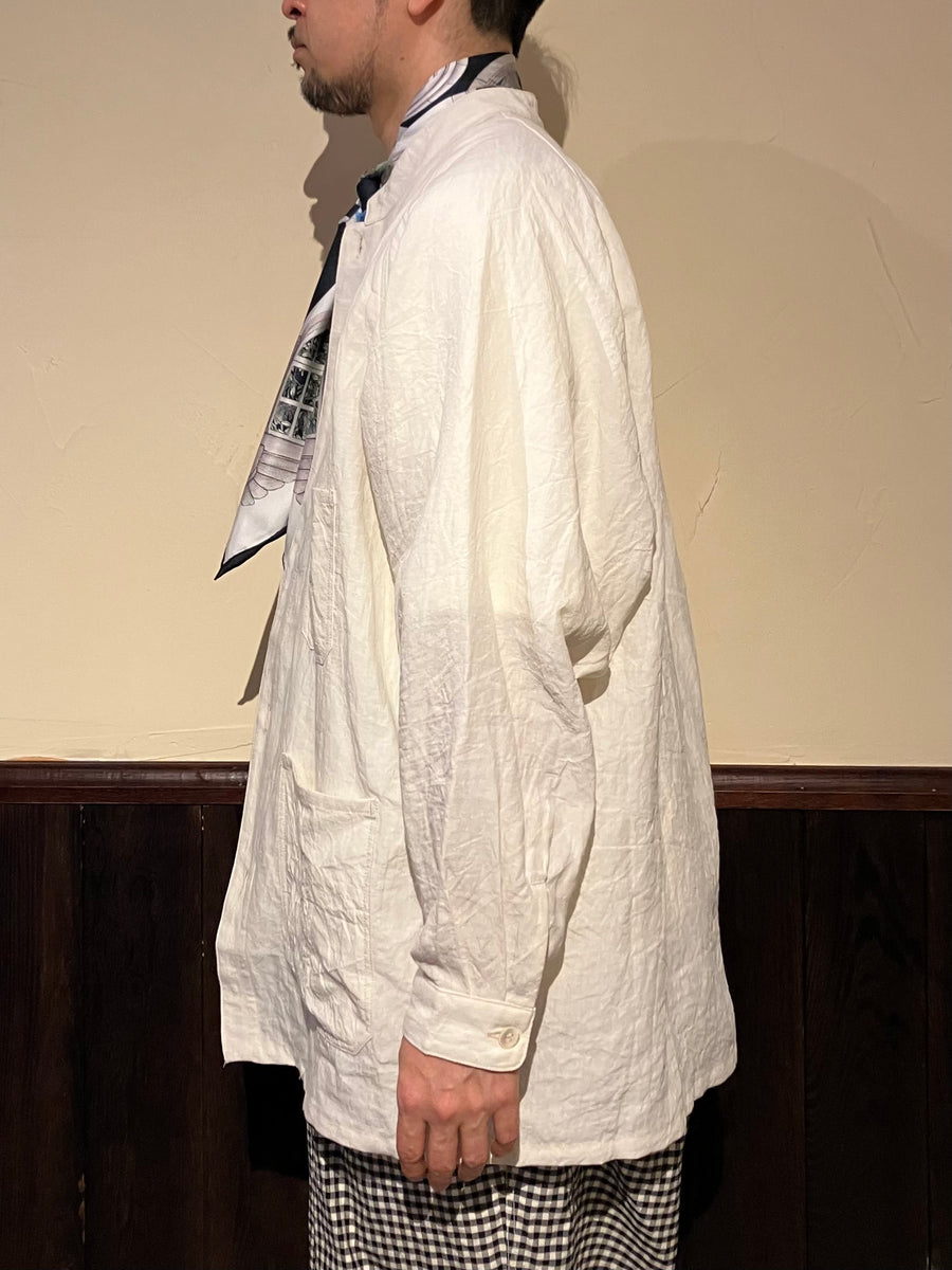 822625 高密度リネンポプリン スタンドカラーシャツアウター – HAVERSACK