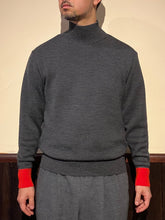 Load image into Gallery viewer, 412502 14ゲージウールスムース ボーダーハイネックセーター