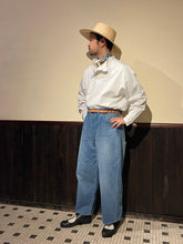 Load image into Gallery viewer, 422500 高密度80サテン バンドカラーシャツ