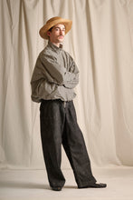 画像をギャラリービューアに読み込む, 872624 コットンシルクギンガムチェック スタンドカラーブルゾン