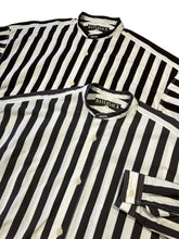 Load image into Gallery viewer, 422521 ボールドストライプ バンドカラーオーバーシャツ