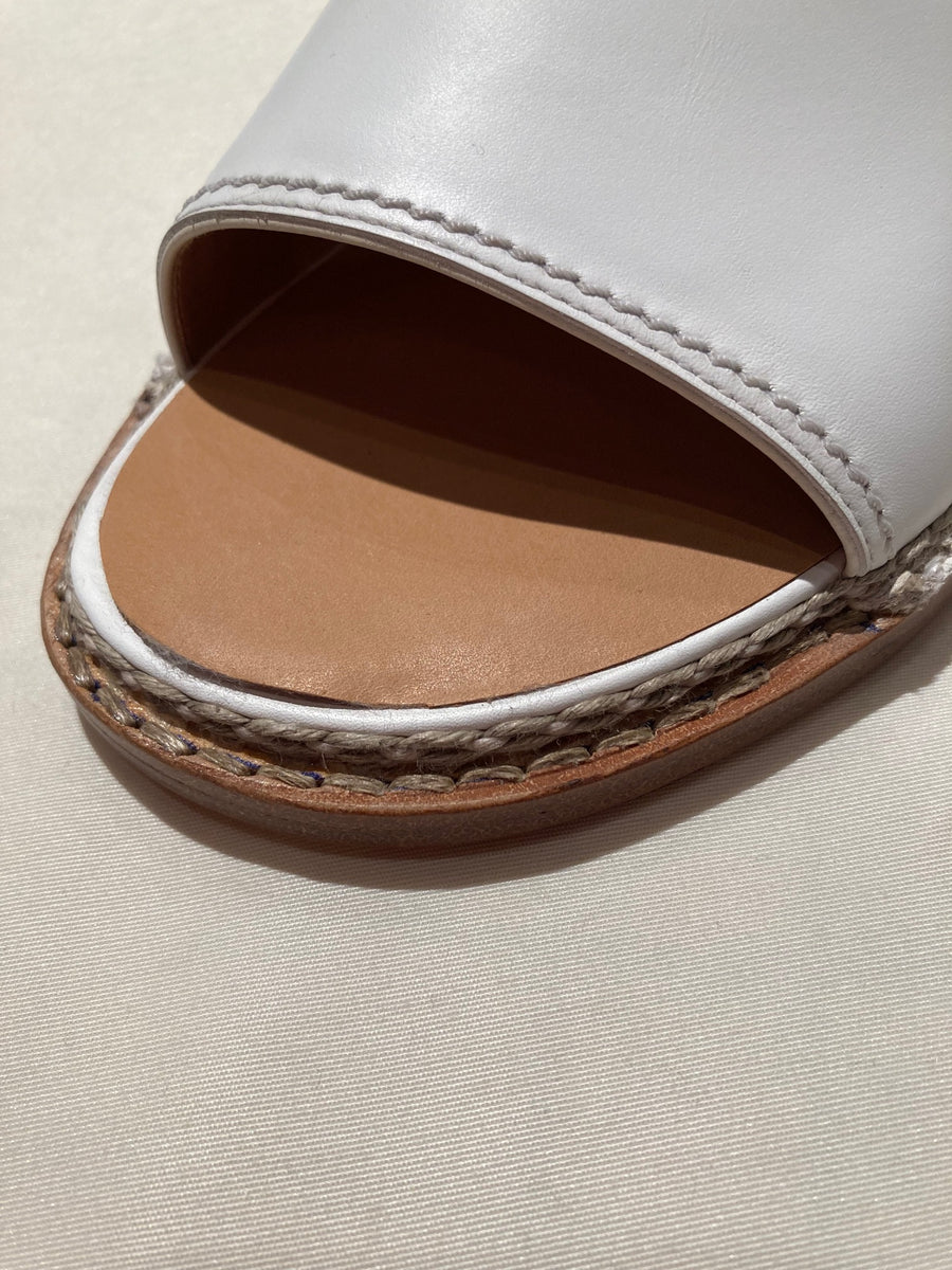 F.lli Giacometti White Calf Leather Open Toe Sandal – HAVERSACK