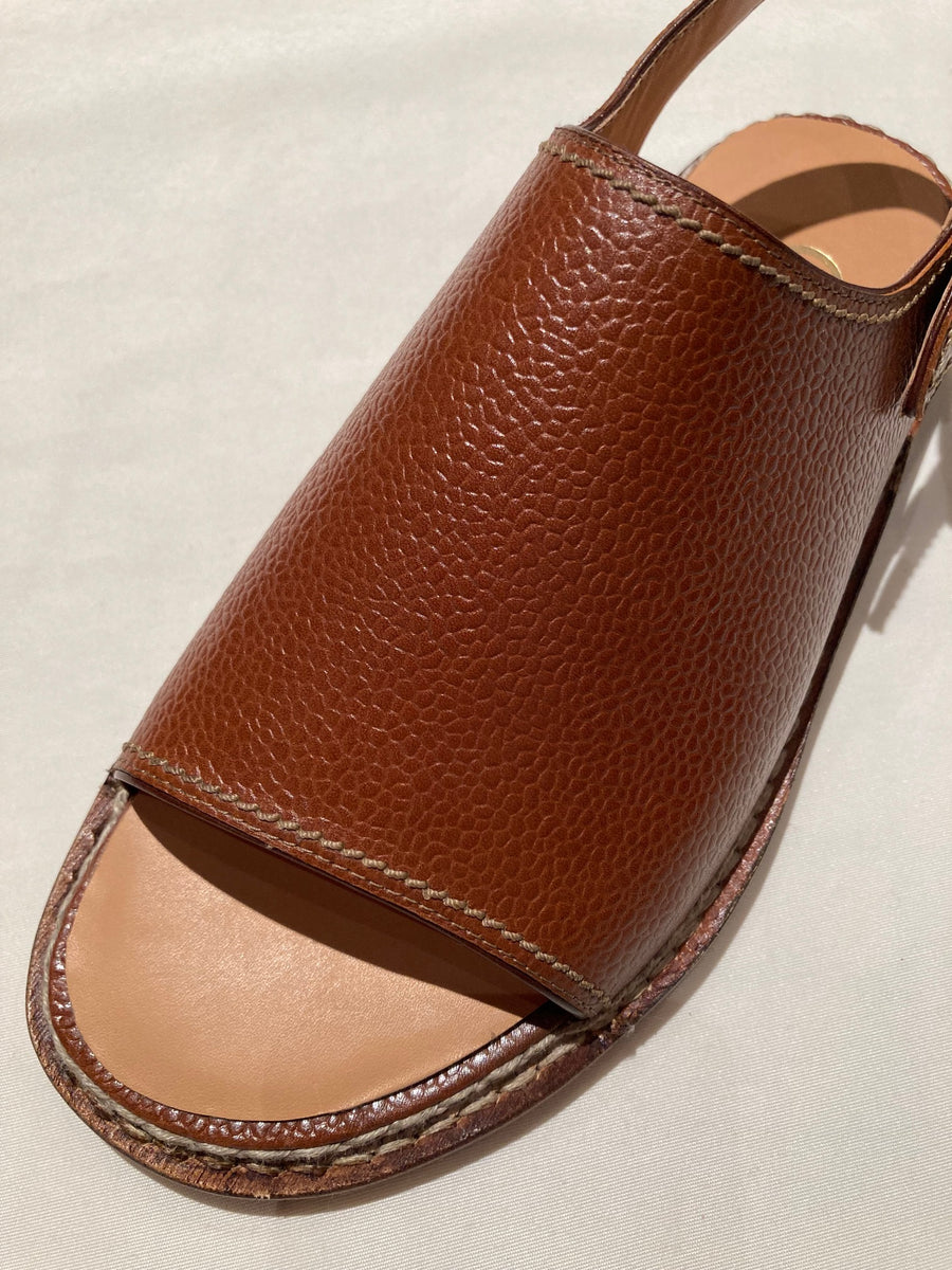 F.lli Giacometti Grain Leather Open Toe Sandal – HAVERSACK