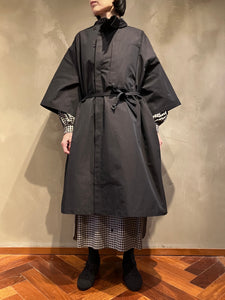 Women 372501 高密度シャンブレー アシンメトリーコート