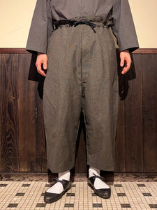 862626 ウールリネングレンチェック クロップドワイドパンツ – HAVERSACK