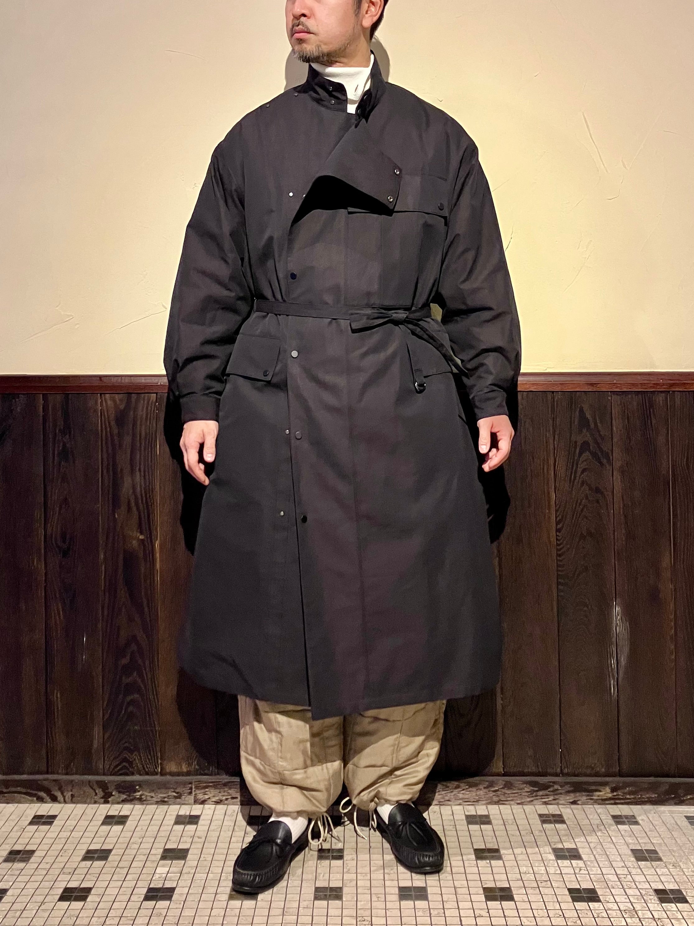 472532 高密度シャンブレー スタンドカラーロングコート – HAVERSACK