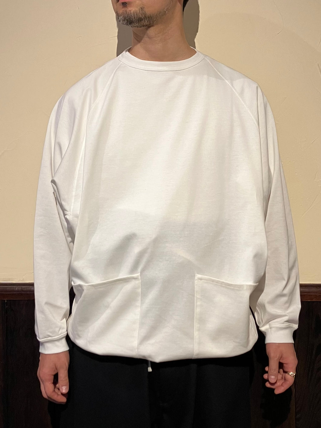 412520  プレーティング度詰天竺　ラグランロングTシャツ