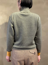 画像をギャラリービューアに読み込む, Women 412502　14Gウールスムース　ボーダーハイネックセーター
