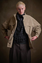 画像をギャラリービューアに読み込む, 382500　ブロックチェック　フリンジネックウォーマー
