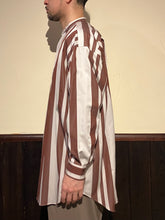 画像をギャラリービューアに読み込む, 822600 高密度ビックストライプ バンドカラーシャツ
