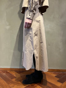 Women 362502 高密度シャンブレー ロングシャツスカート