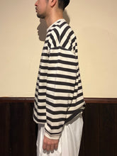 画像をギャラリービューアに読み込む, 812622 度詰天竺ボーダー クルーネックロングTシャツ
