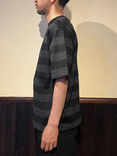이미지를 갤러리 뷰어에 로드 , 812602 ウォッシャブルウール 天竺ボーダー半袖Tシャツ

