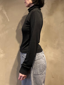Women 412521 ウールフライス タートルネックシャツ