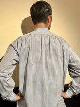 이미지를 갤러리 뷰어에 로드 , HSS-017　ドビーストライププルオーバーロングシャツ
