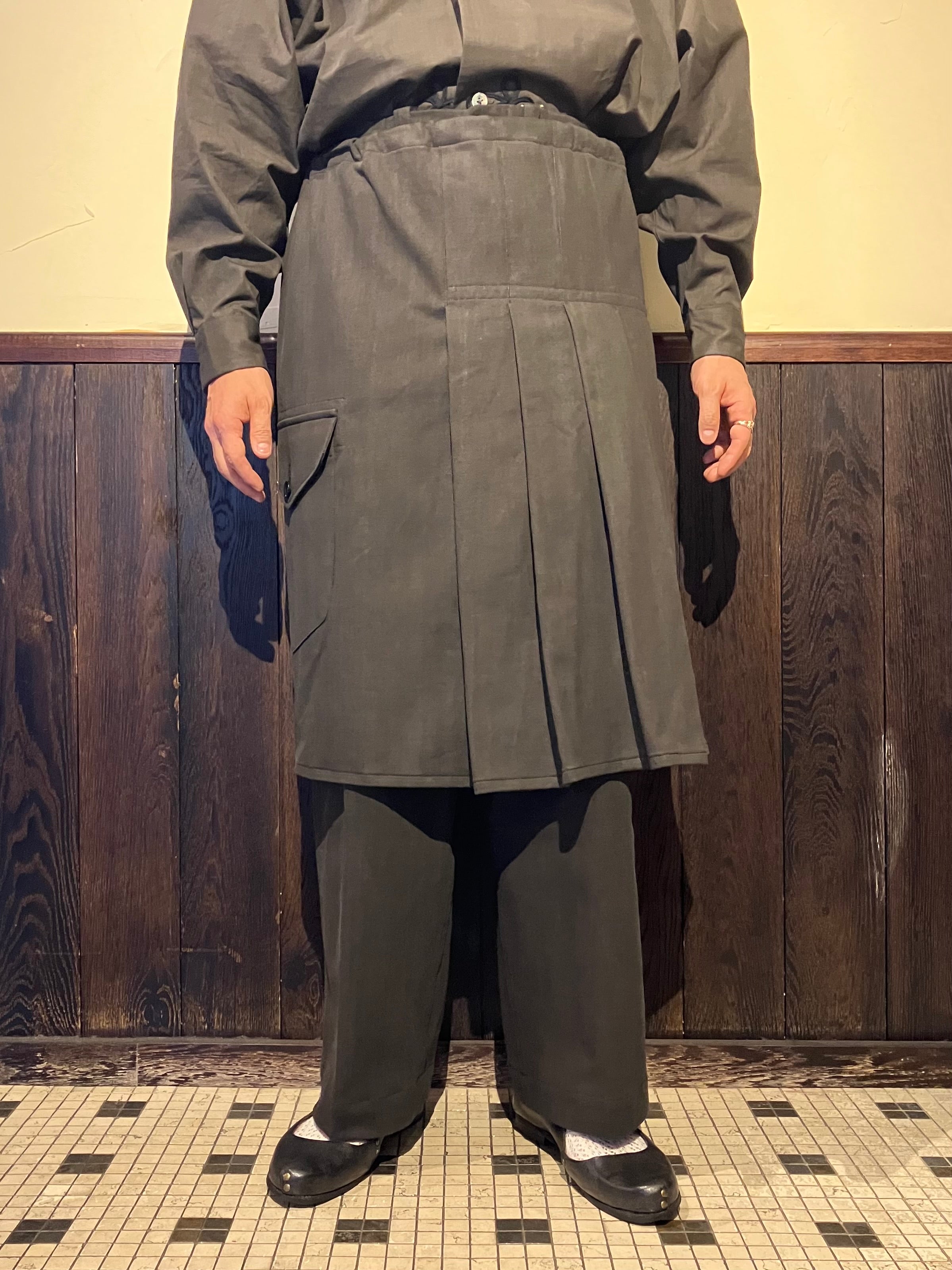 キルトスカート L】ウールブラックウォッチ アシメキルトスカート