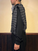 画像をギャラリービューアに読み込む, 382500　ブロックチェック　フリンジネックウォーマー
