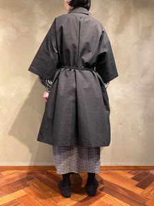 Women 372501 高密度シャンブレー アシンメトリーコート