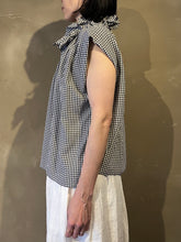 이미지를 갤러리 뷰어에 로드 , Women 622630 ギンガムチェック フリルカラーノースリーブシャツ
