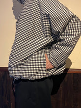 画像をギャラリービューアに読み込む, 872624 コットンシルクギンガムチェック スタンドカラーブルゾン
