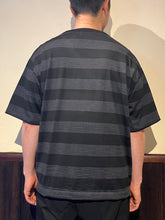 이미지를 갤러리 뷰어에 로드 , 812602 ウォッシャブルウール 天竺ボーダー半袖Tシャツ
