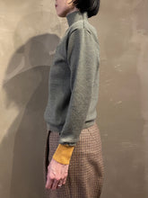 画像をギャラリービューアに読み込む, Women 412502　14Gウールスムース　ボーダーハイネックセーター
