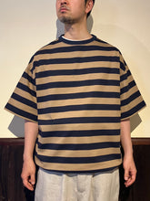 画像をギャラリービューアに読み込む, 812627 度詰天竺ボーダー 半袖Tシャツ
