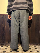 이미지를 갤러리 뷰어에 로드 , 462622 撚り杢ウールリネンチェック ワンプリーツワイドパンツ

