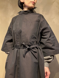 Women 372501 高密度シャンブレー アシンメトリーコート