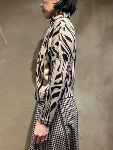 Women 312500 ブラッシュプリント ハイネックシャツ