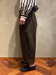 Women 462527 泥染風コットンフランネル クロップドワイドパンツ