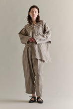 이미지를 갤러리 뷰어에 로드 , Women 622727 (Vネックリネンドビーストライプシャツ)
