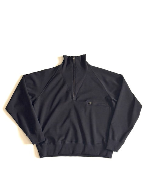 812600 (強撚スムース ハイネックプルオーバーZIPシャツ)