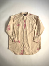 將圖片載入圖庫檢視器 822702 (コットンリネン風花柄バンドカラーシャツ)
