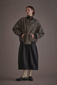 WOMEN'S 362402 2/60ウールギャバ  バルーンロングスカート