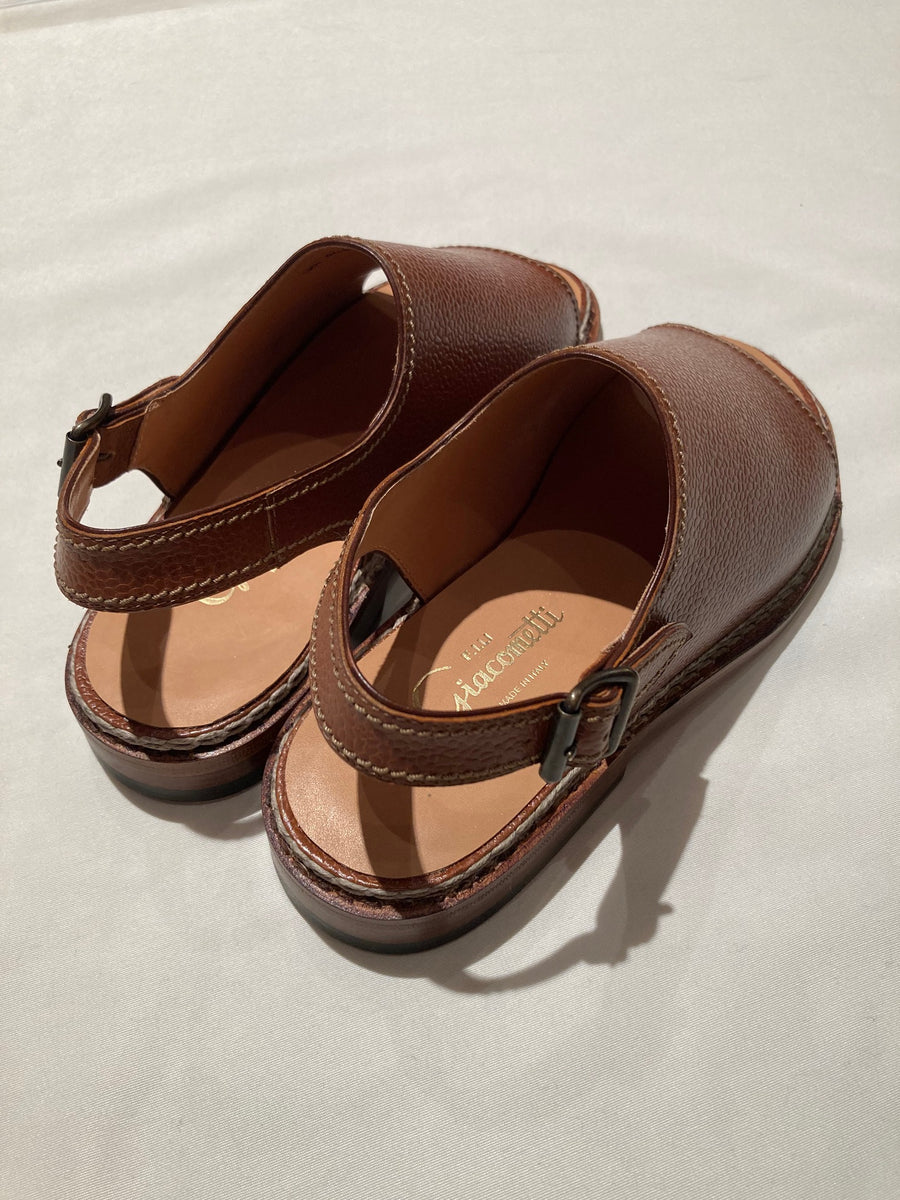 F.lli Giacometti Grain Leather Open Toe Sandal – HAVERSACK