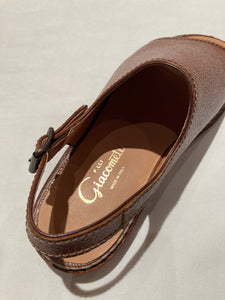 F.lli Giacometti Grain Leather Open Toe Sandal
