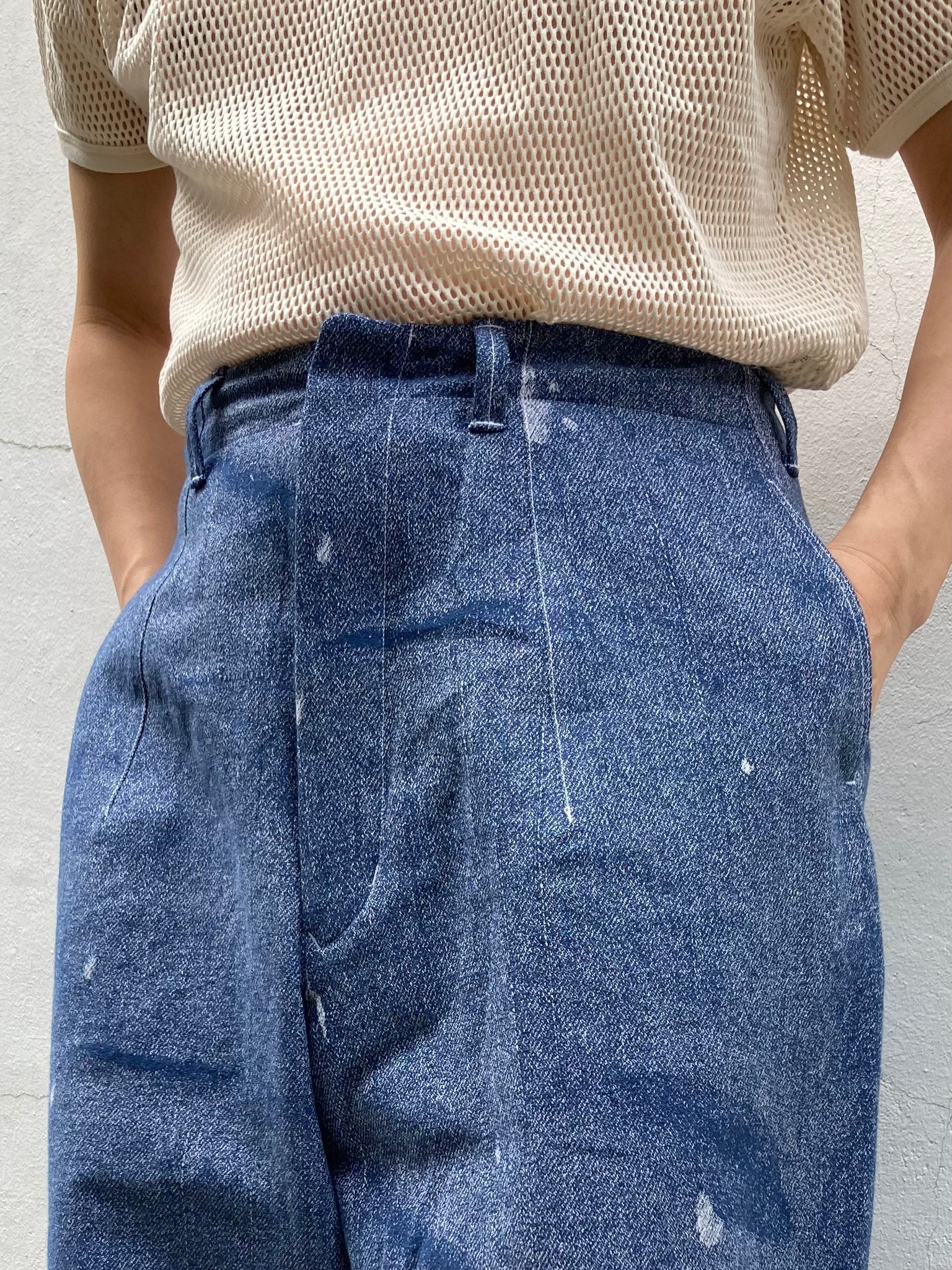 862325 ダメージデニムハイウエストワイドパンツ – HAVERSACK